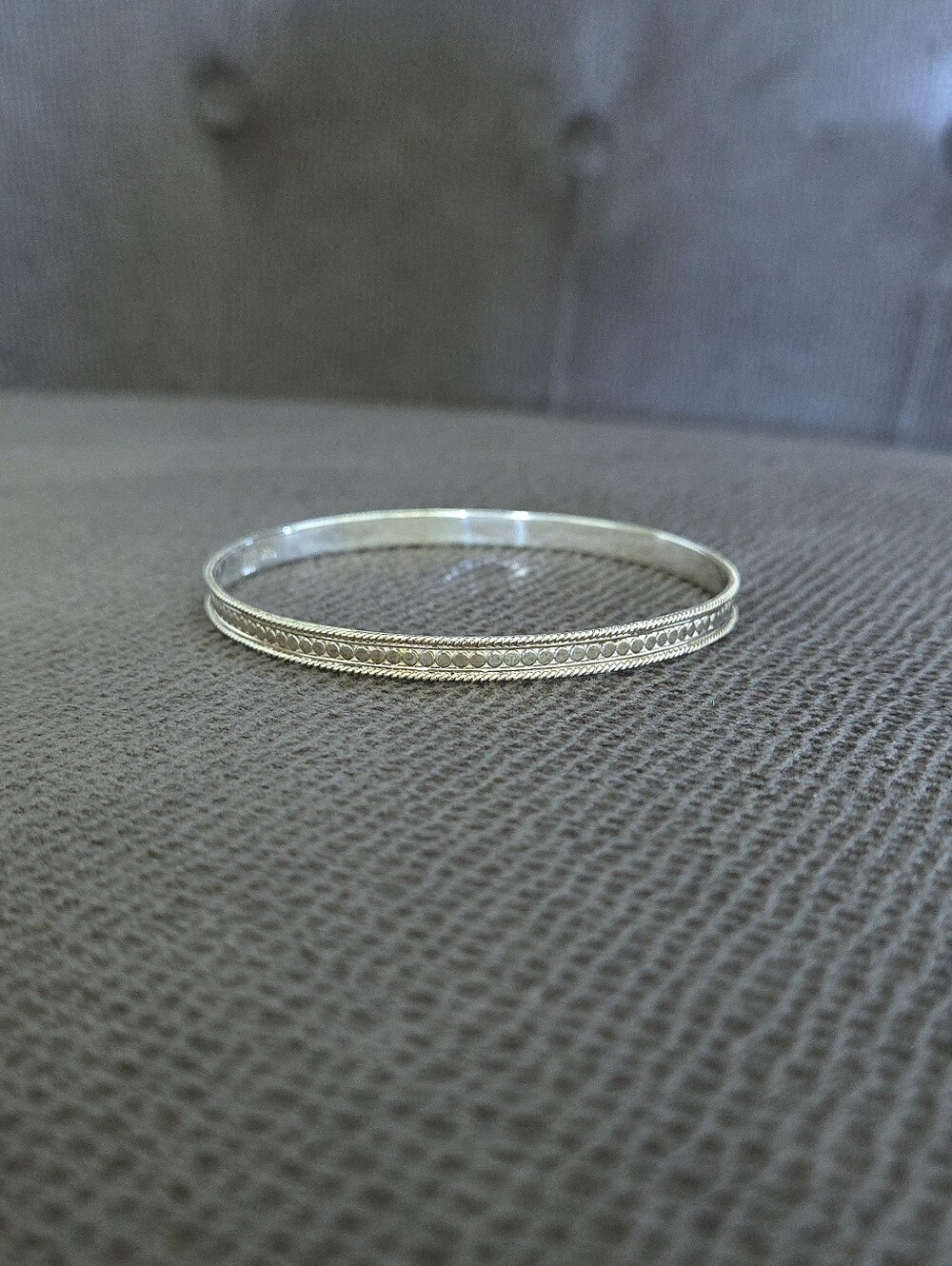 Anna Beck Thin Bangle Bracelet - Silverš¤ With Goldš Dotsā¢ā¢ā¢